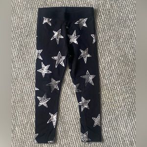 Authentic Stella McCartney Kids Girls Black Star Leggings - Size 4 years